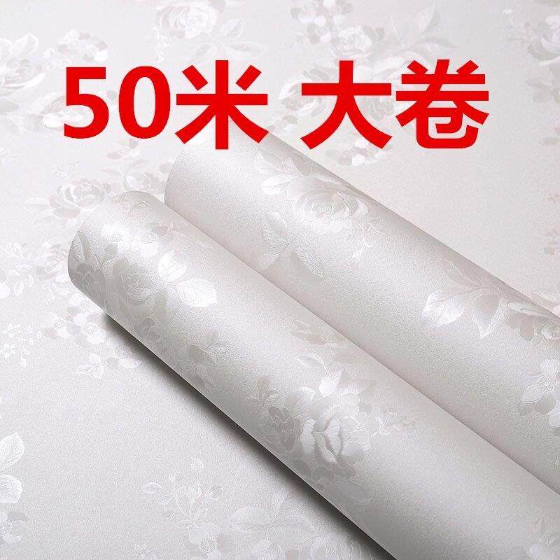 特价50米大卷60cm宽防水自粘墙纸壁纸卧室客厅家具翻新纯色墙