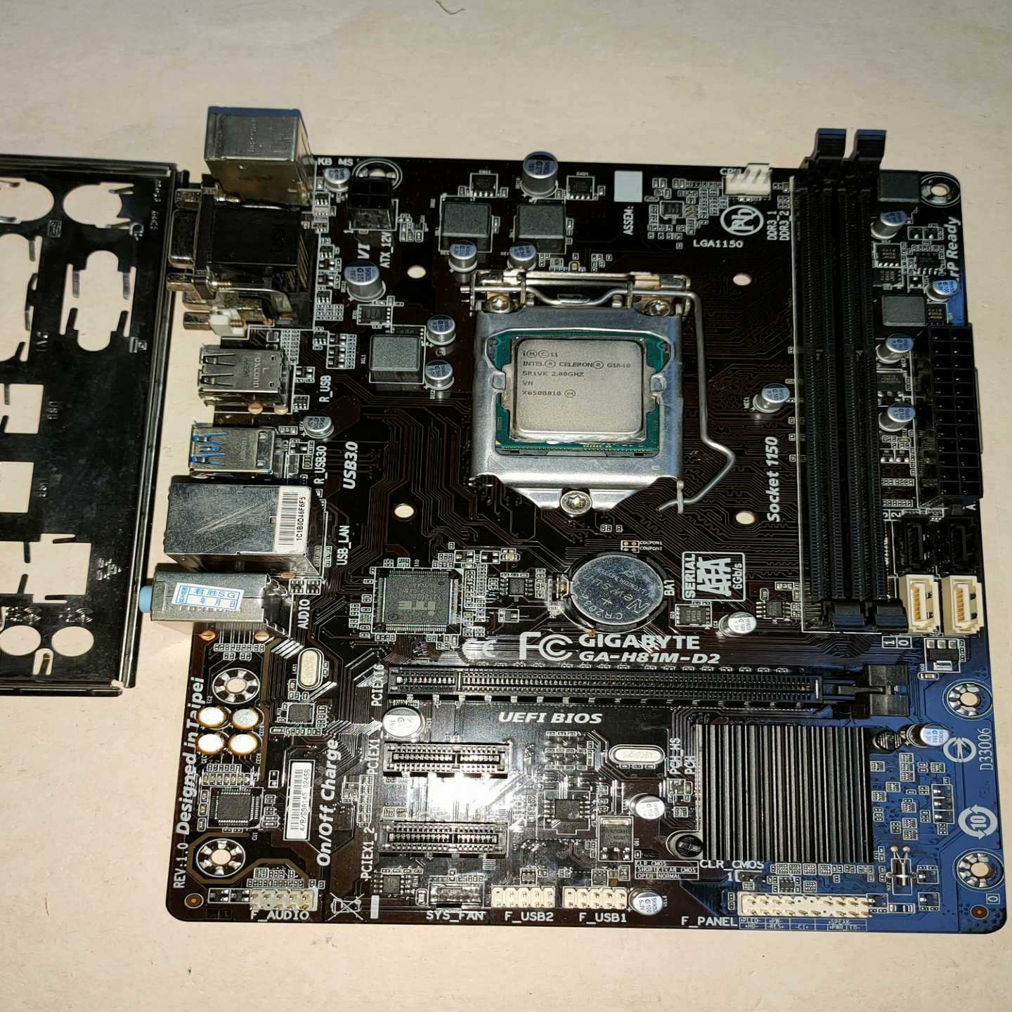 议价拆机H81m主板+G1840Cpu套装，品像较新(如图)