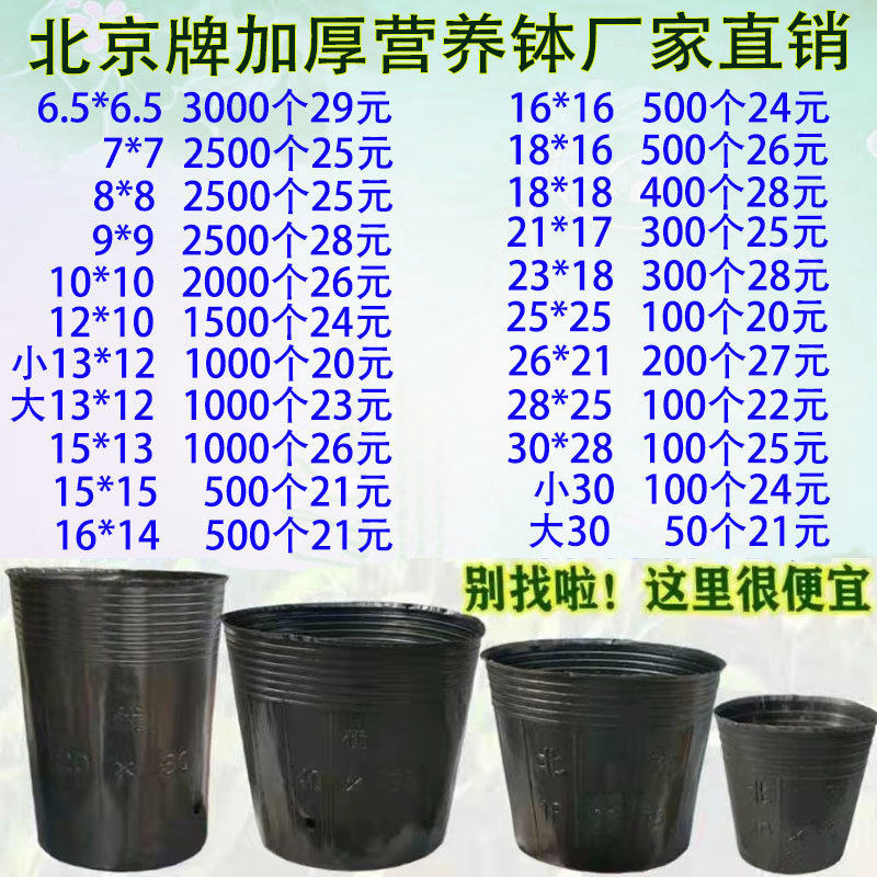 容器杯西瓜杯加厚营养钵营养杯育苗杯黑色育苗袋一次性塑料扦