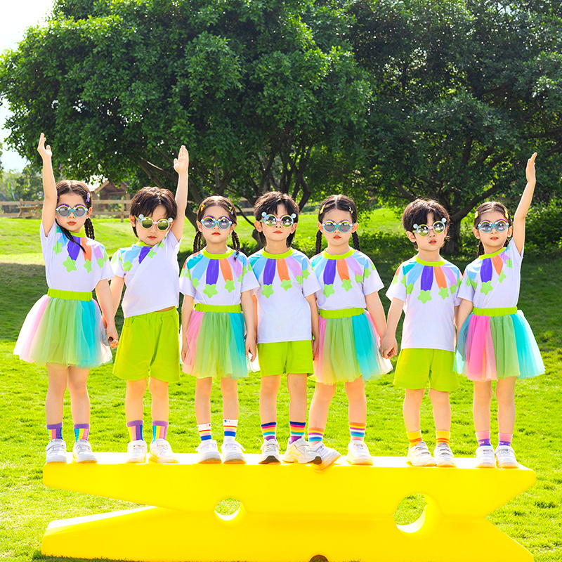 儿 童六一表演班服套装夏季毕业幼儿园园服小学生校服运动演出服3