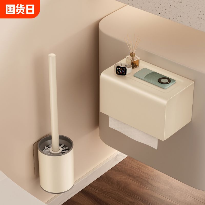 卫生间纸巾盒壁挂抽纸盒卫生纸卷纸置物架防水厕所纸盒免打孔