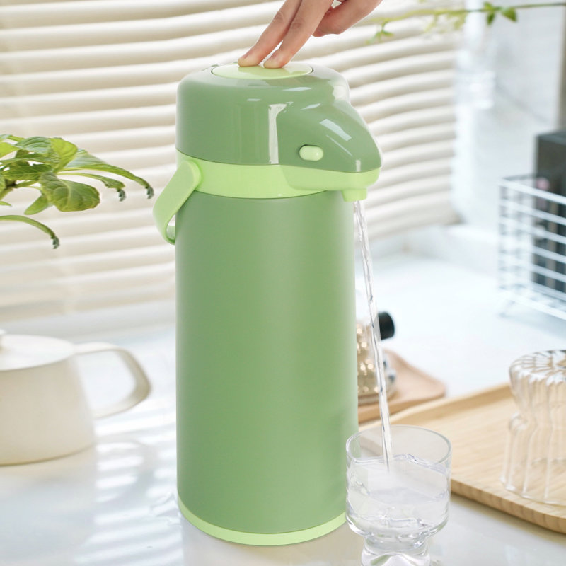 五月花热水瓶气压式保温壶家用保温瓶按压式保温水瓶热水壶暖