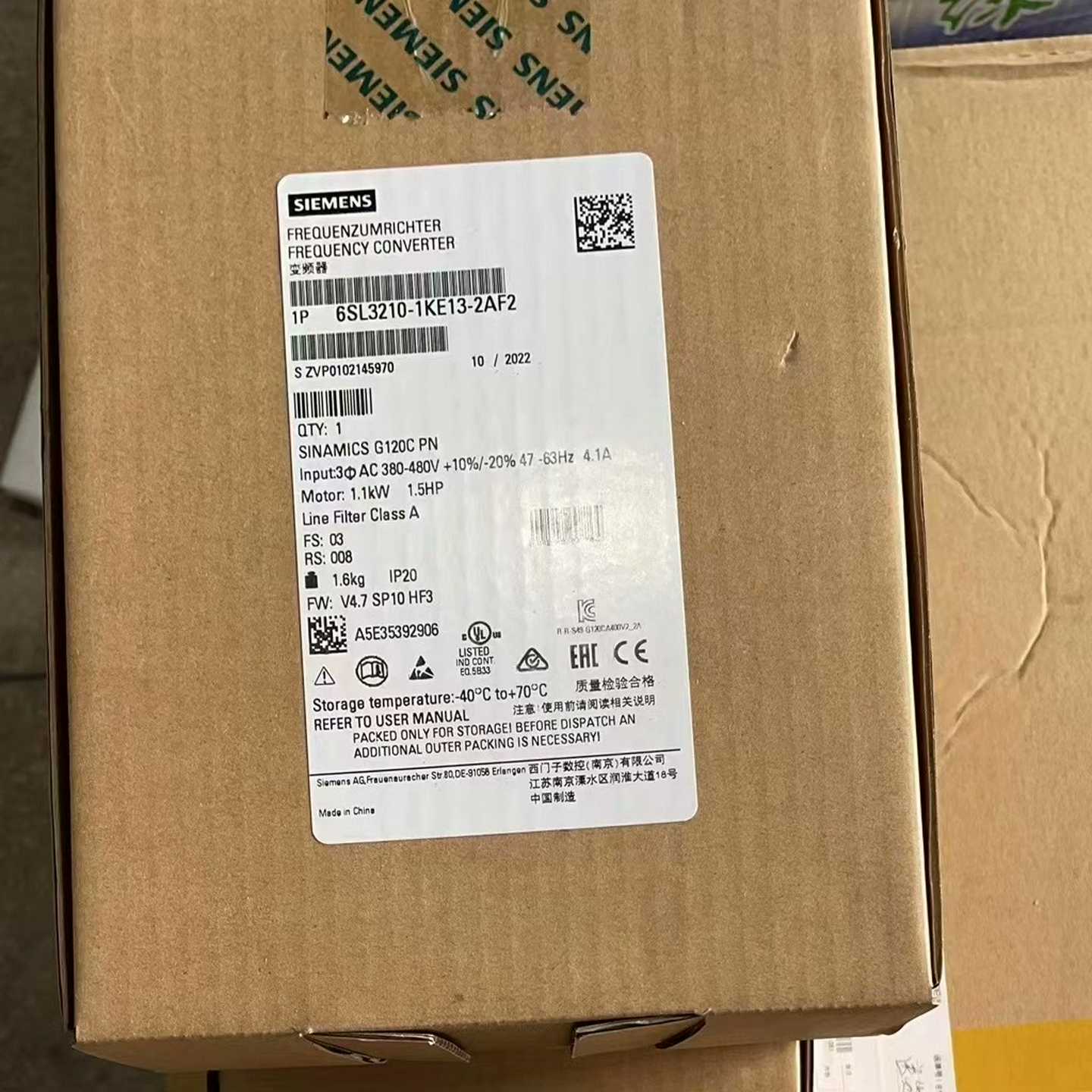 询价~6SL3210-1KE13-2AF2变频器