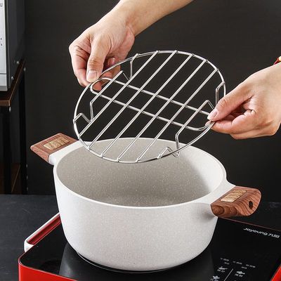 蒸煮支架不锈钢蒸架矮脚锅架加粗加高蒸蛋架电饭锅隔水蒸格馒头蒸