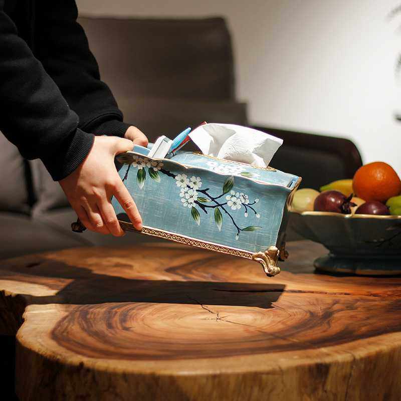 新中式创意陶瓷纸巾盒家用客厅茶几遥控器收纳盒多功能抽纸盒代发,鲜花速递/花卉仿真/绿植园艺,其它园艺用品,淘宝优惠券,粉丝福利购,淘宝优惠卷