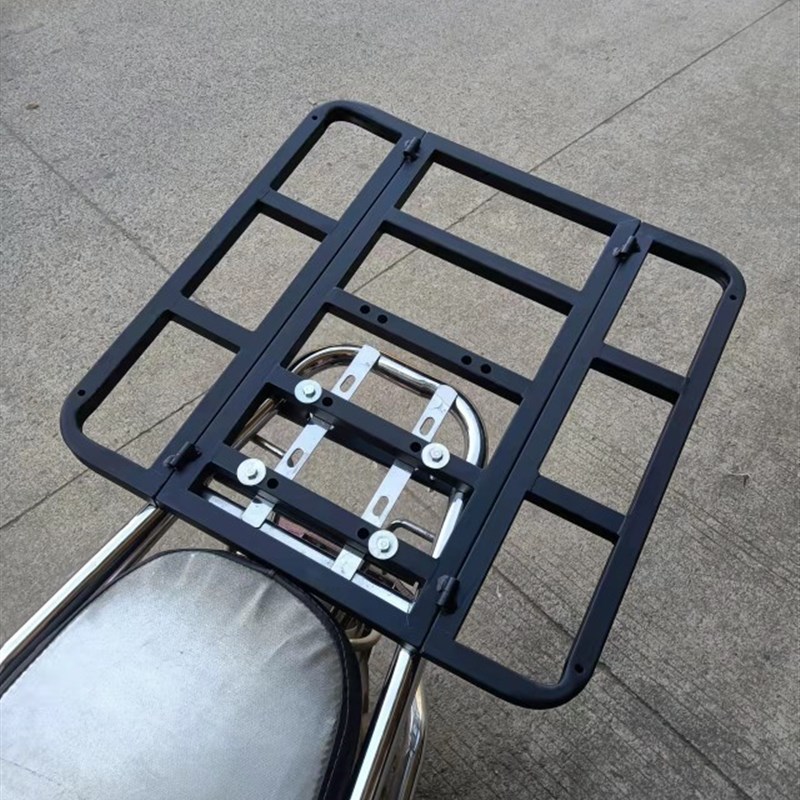 电动车折叠货架摩托车踏板车尾架加装自行车外卖箱车载架女士托架
