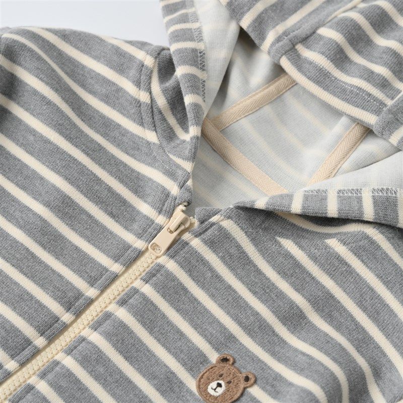 A类 儿童连帽外套 男童女童条纹针织中小童 山东网店 春秋款童装