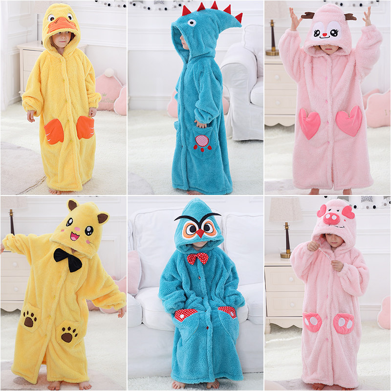 儿童睡袍男女童冬季加厚长款法兰绒睡衣宝宝浴衣珊瑚绒浴袍家居服,婴童用品,浴袍,淘宝优惠券,粉丝福利购,淘宝优惠卷