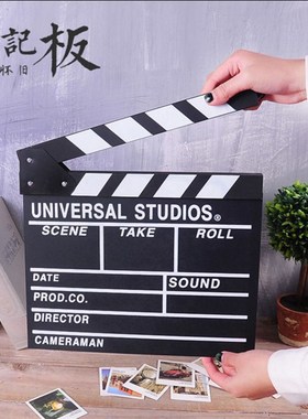 大号电影场记板导演打板器创意摄影网店拍照道具场记板装饰品摆件