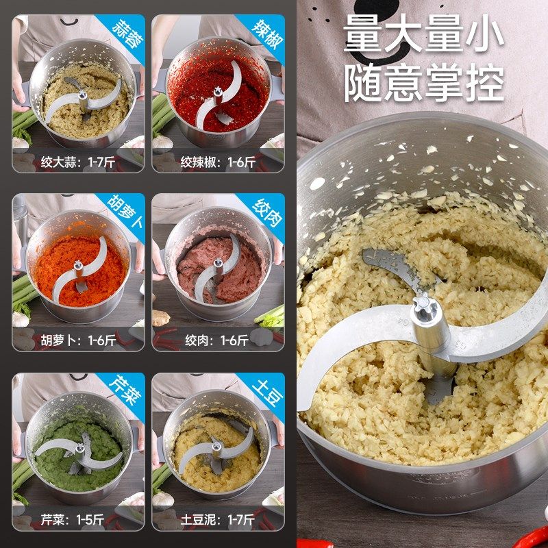 力果绞肉机商用家用大容量蒜蓉辣椒碎饺子馅打肉泥肉丸狗粮搅碎机