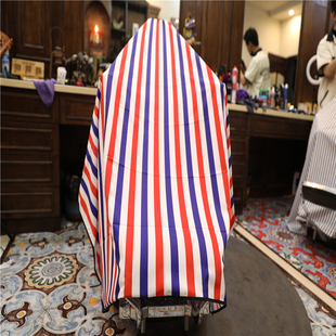 barber加大围布1.9m定制加长款盖脚围布防静电不粘发男士理发围布