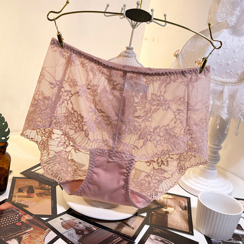 蕾丝内裤女中腰纯棉无痕收腹夏季薄款性感透明少女生抗菌新款短裤,女士内衣/男士内衣/家居服,女三角裤,淘宝优惠券,粉丝福利购,淘宝优惠卷