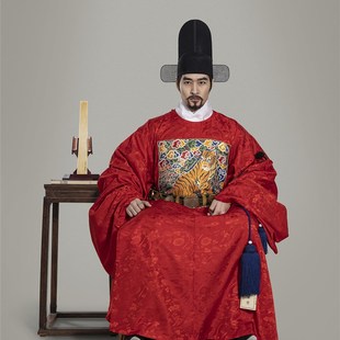 控弦司洞庭汉风文武驸马公侯补服圆领公服传世版型中国风定制汉服