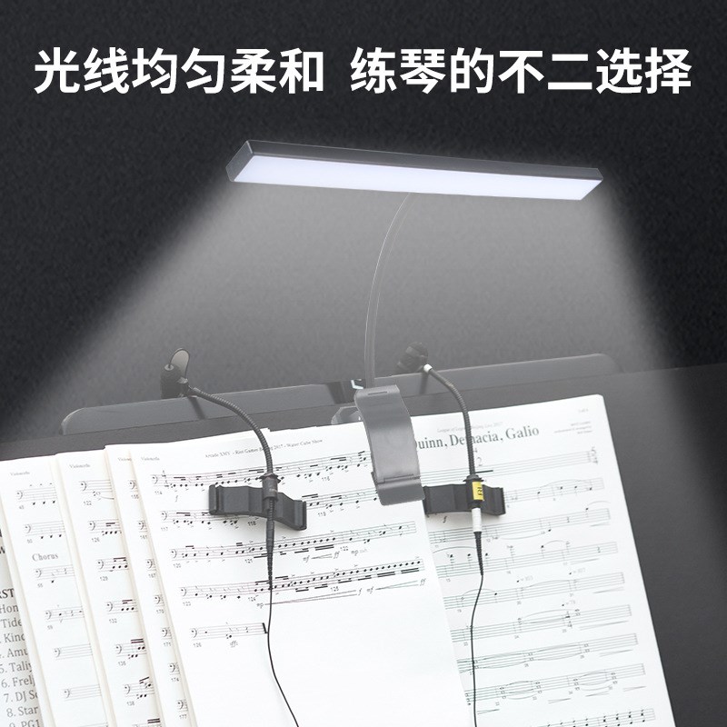 乐谱灯练琴专用台灯护眼充插两用小提琴古筝弹吉他演奏谱架夹子灯