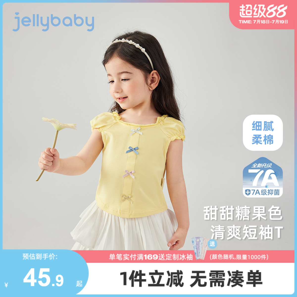 女童短袖t恤宝宝上衣夏季衣服洋气小女孩夏款3岁童装新款儿童夏装