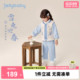 拜年服女童 春秋宝宝中国风小女孩加绒衣服小童新年装 儿童唐装 套装