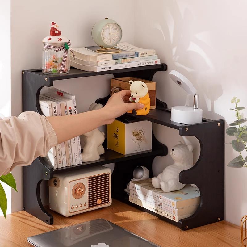 儿童桌面书架置物架书柜书桌上的置物架简易小书架客厅书房收纳架