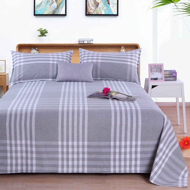 老粗布床单单件加厚单人双人学生宿舍睡炕单被单两三件套