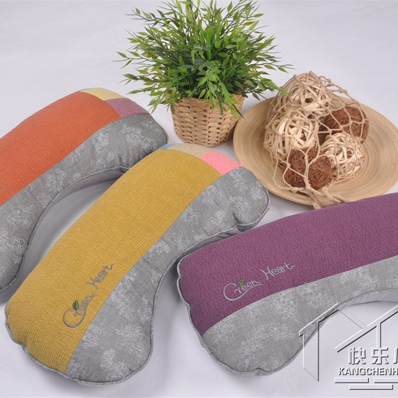 韩国砂洗棉U型颈椎荞麦枕头纳米管护颈椎单人PE软管助睡眠月牙,床上用品,功能枕/保健枕/养生枕,淘宝优惠券,粉丝福利购,淘宝优惠卷