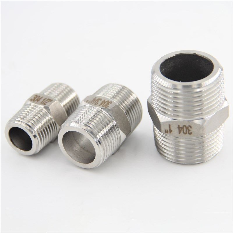 304不锈钢平口加厚对丝接头六角双头外丝对接直通内接4分6分外牙,基础建材,接头,淘宝优惠券,粉丝福利购,淘宝优惠卷