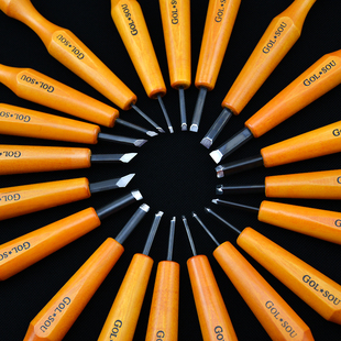 GOL*SOU日式木雕刀学生版画刻刀橡皮章葫芦雕刻刀木刻刀平角圆刀