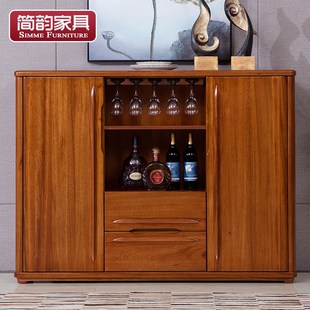 简韵 黄檀木餐边柜 全实木储物柜碗柜 厨房柜子新中式餐厅茶水柜