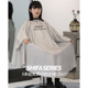 美发店剪头发围布带袖 定制发廊专用理发围裙潮高档不沾发围脖披肩