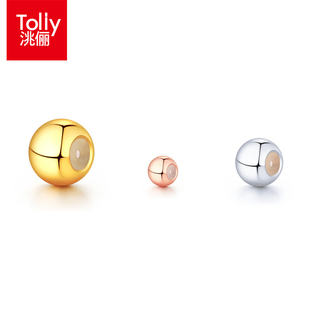 洮俪925纯银圆胶珠项链缩短珠定位胶珠手链内置防滑胶圈珠固定扣