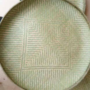 竹编制品传统纯手工m全竹子簸箕加固家用加深大号圆形农家竹匾晾