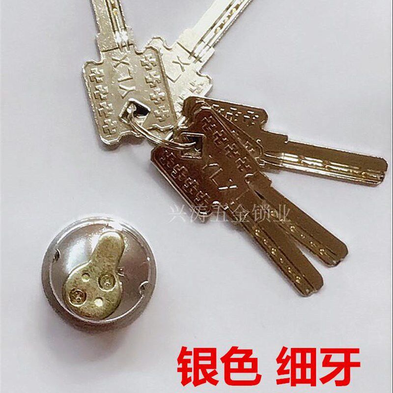 别墅门锁芯美式螺纹锁心大拉手把手防盗大门锁大把手螺纹锁胆锁.