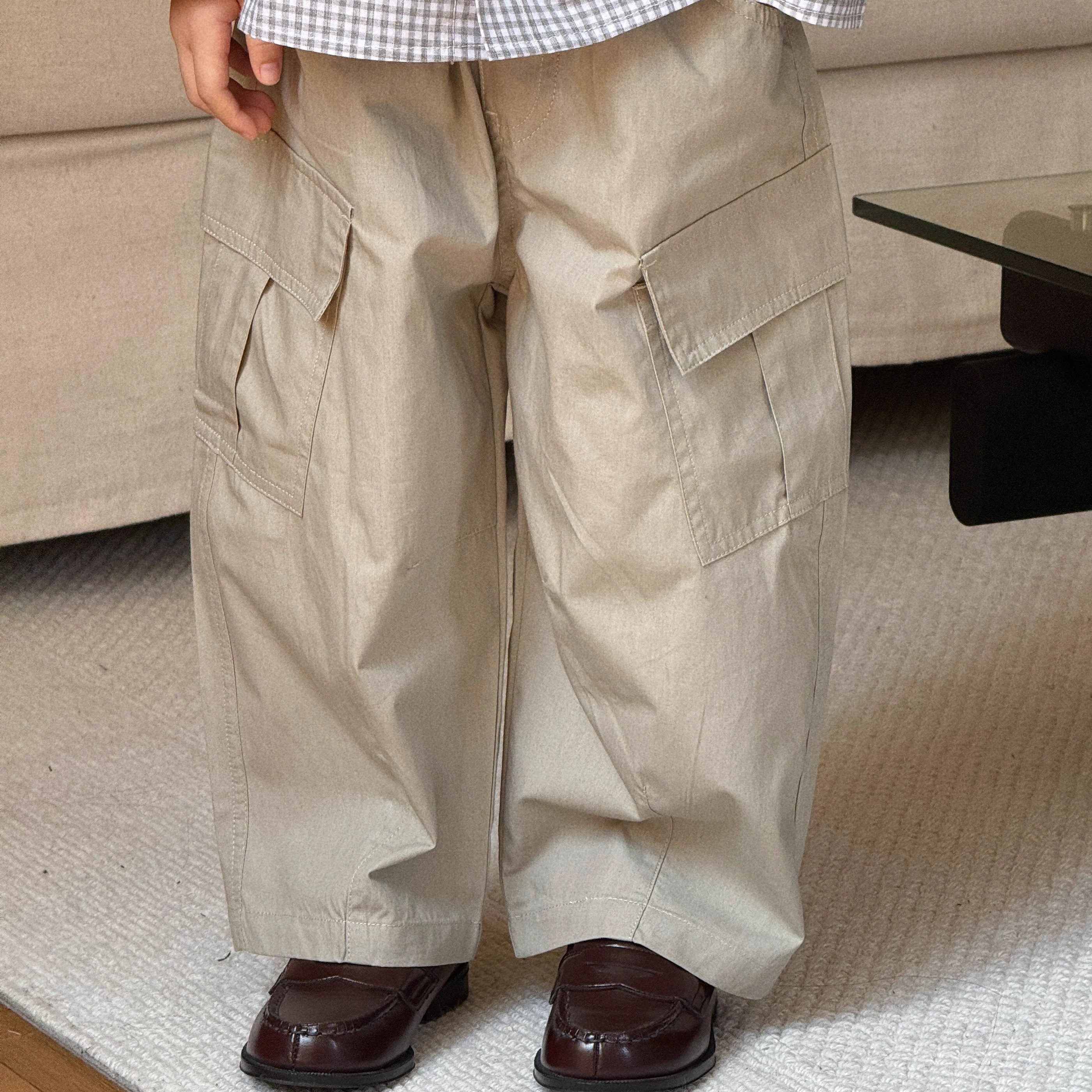 Pawn Tiger2025秋季新款儿童灰色宽松大口袋休闲长裤韩版工装裤,童装/婴儿装/亲子装,裤子,淘宝优惠券,粉丝福利购,淘宝优惠卷