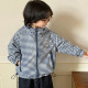 复古蓝白格纹纯棉夹克冲锋衣外套 美式 Pawn Tiger2026儿童春季