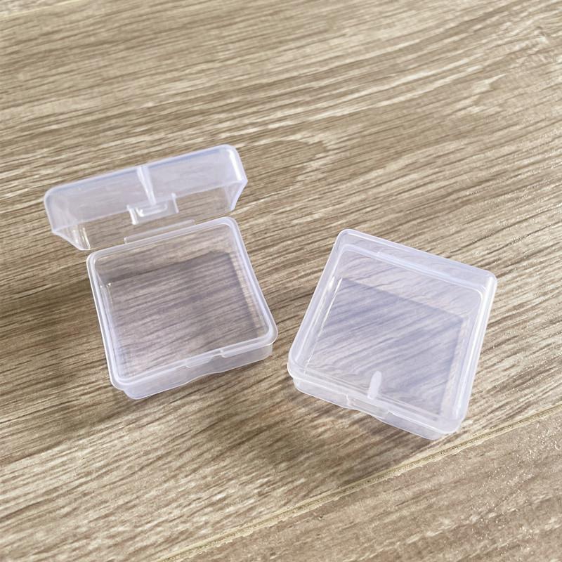 透明正方形塑料包装盒子化妆首饰品收纳盒电子元器件纪念章塑料盒