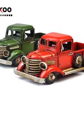 圣诞创意礼品复古皮卡车模型家居礼品摄影道具咖啡厅酒吧装饰摆件