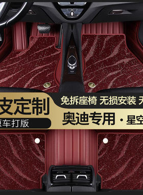 奥迪专用星空真皮全包围汽车脚垫