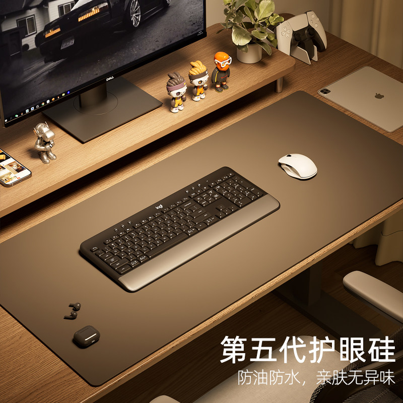 护眼硅电脑桌垫办公桌面工位笔记本书桌键盘滑鼠垫超大号高级感,居家布艺,桌布,淘宝优惠券,粉丝福利购,淘宝优惠卷