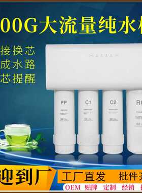 净水器无桶大流量RO反渗透直饮净水机卡接滤芯500G纯水机过滤器