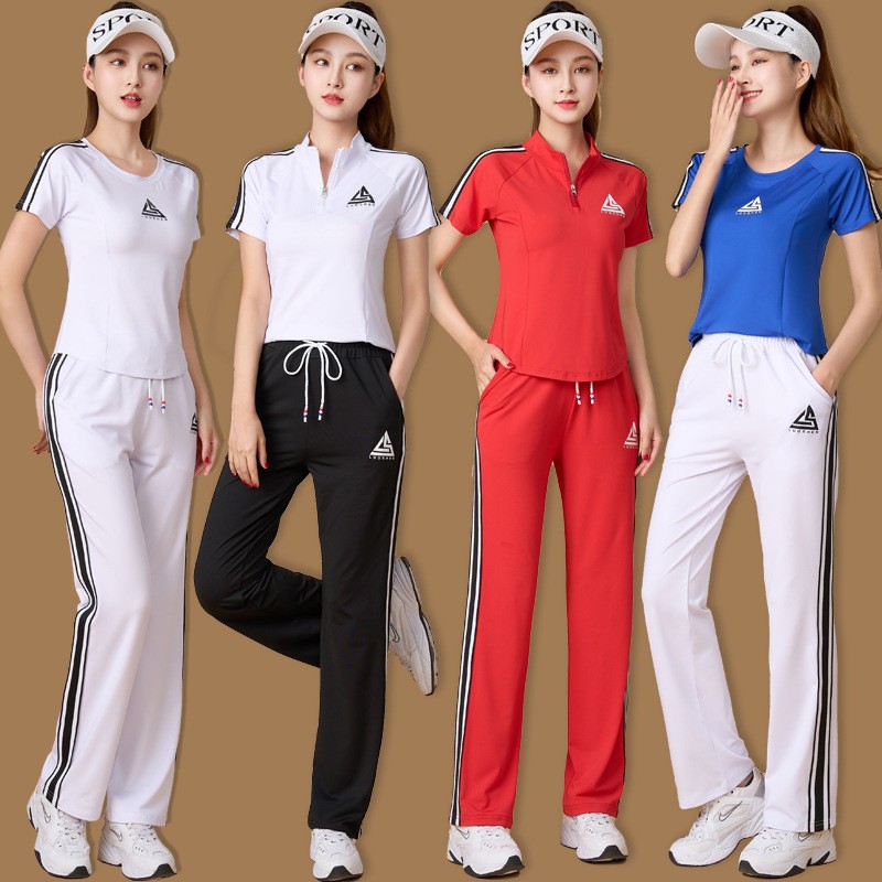 2026洛神广场舞服装新款运动服套装春短袖上衣健身操曳步舞跳舞衣