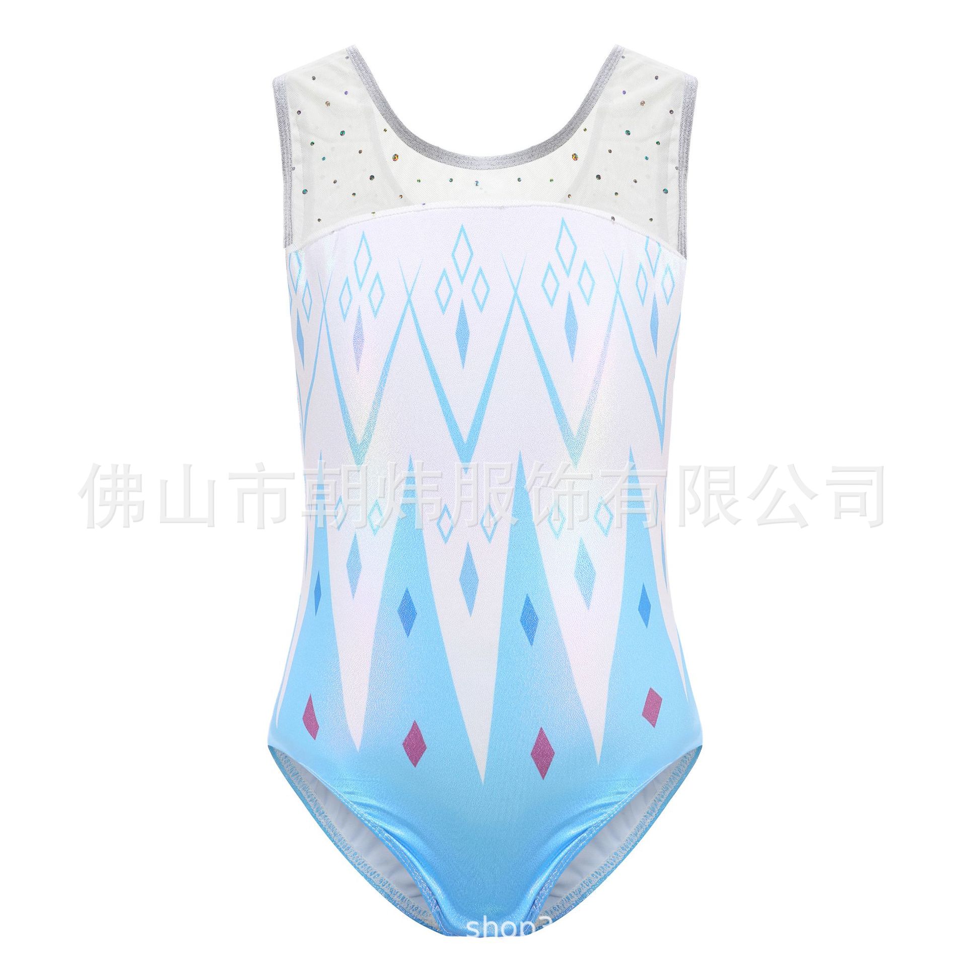 舞蹈服儿童体操服烫金体操服儿童舞蹈服表演服紧身衣儿童练功服