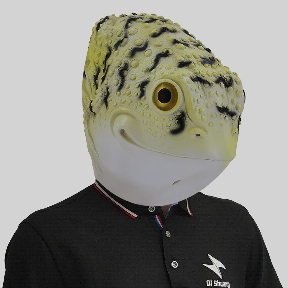 可爱金蟾搞笑动物头套化妆舞会直播面具万圣节日派对表演道具