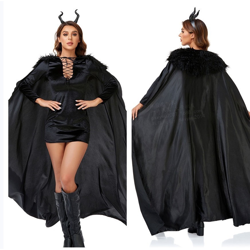 珠密恋服饰 新款成人万圣节沉睡魔咒 恶魔女巫装 恶魔女郎套装