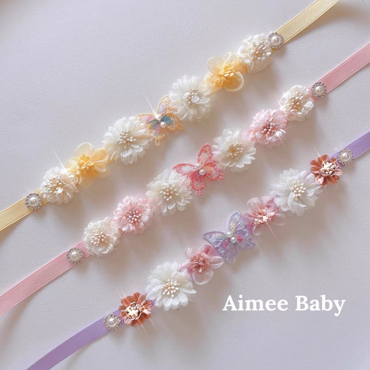 手工芭蕾发带 花滑发带 舞蹈花朵花带 芭蕾课堂比赛发饰儿童成人