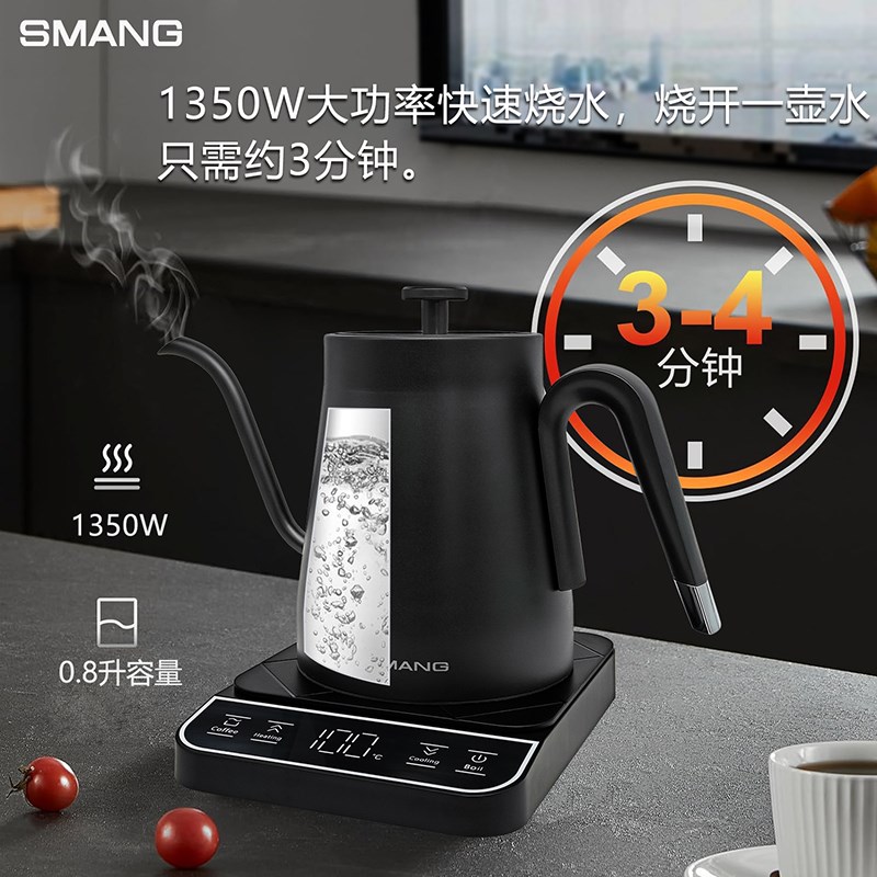 德国智能恒温手冲咖啡壶电热水壶烧水壶家用手冲细长嘴壶温控B壶