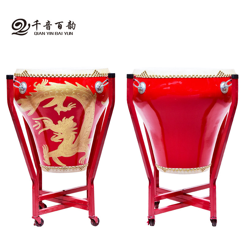 寸寸牛皮鼓 花盆鼓 青花瓷鼓 木质水鼓 龙鼓彩绘鼓展示道具鼓