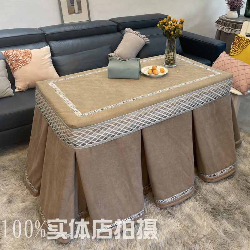 电炉烤火罩正方形烤火被桌罩电暖炉冬季取暖新款加绒加厚夹棉