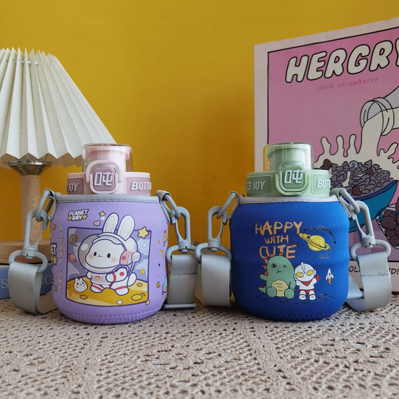 bottledjoy吨吨桶水杯套保护套大肚杯子套斜挎水壶套袋500 600ml