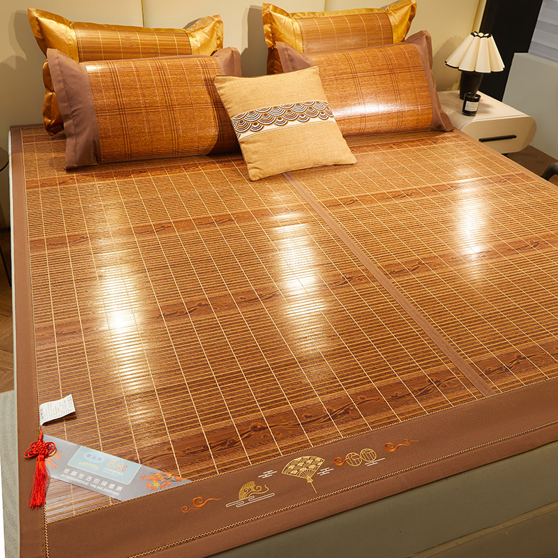 面冰丝席竹席可折叠夏季席子草席单人宿舍家用22新款冰藤席