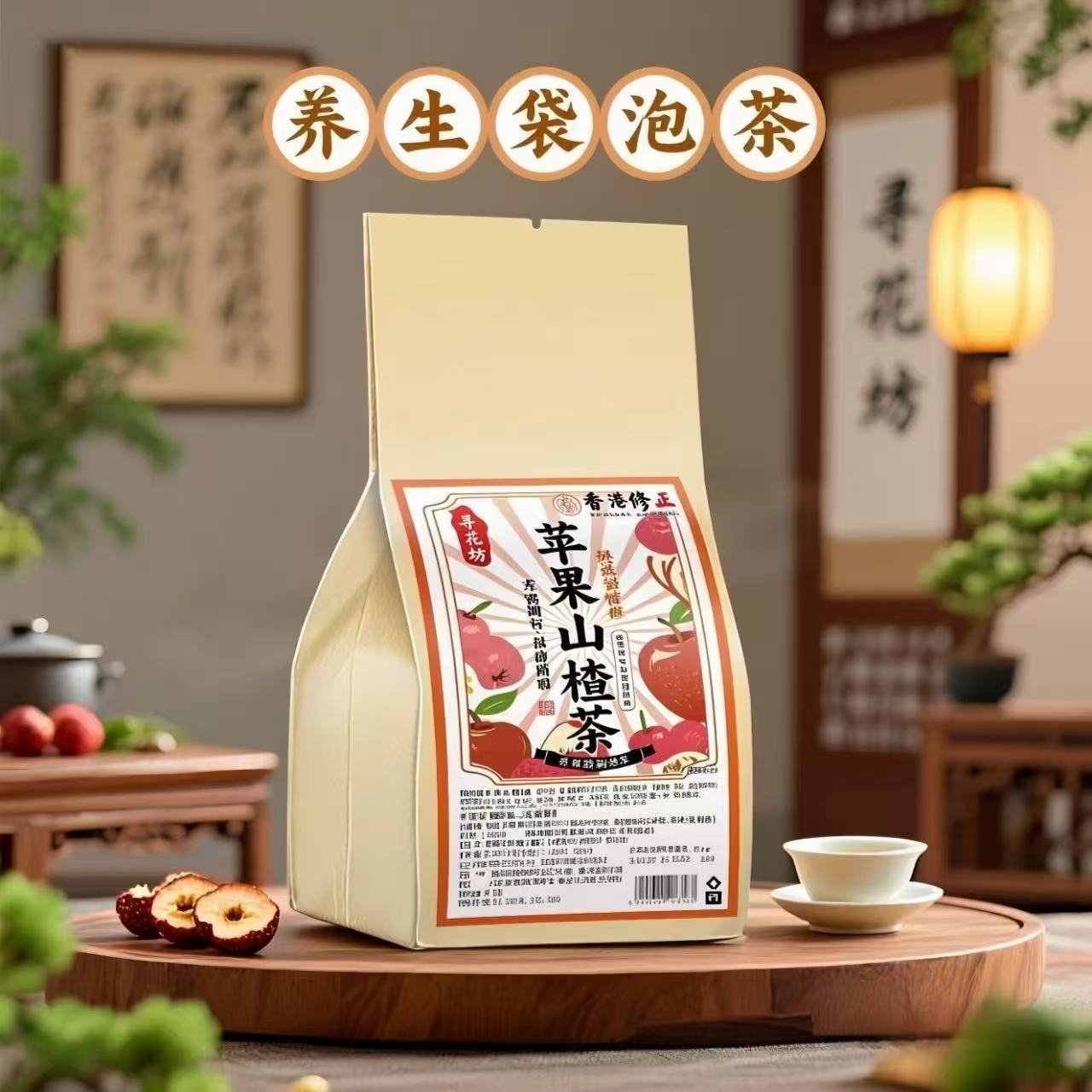 【品质好物】真材实料苹果山楂养生茶-f