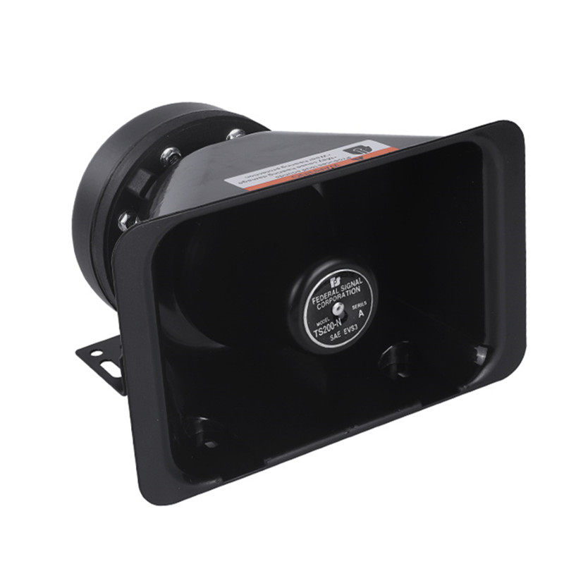 汽车警报器黑锋喇叭方口喇叭200W300W400W瓦车载扬声器12V24V通用