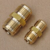 铜管加长对丝 双接头 免焊接 铜钠子 加厚空调铜管延长专用对接头